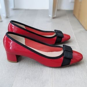 Antonio Mannina Firenze patent red leather pumps
